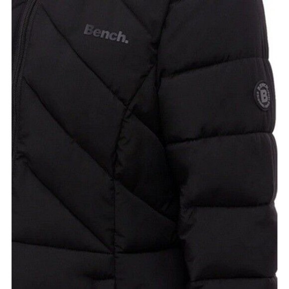 Bench. Women's Long Puffer Jacket Hooded Black Small NWT - Picture 4 of 4